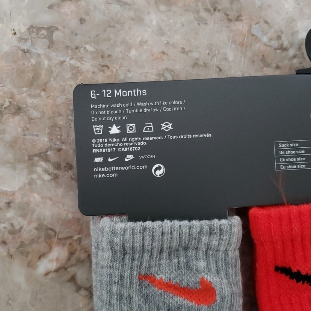 3 Pair Nike Socks (6-12 Months or 12-24 Months) - Picture 2 of 7